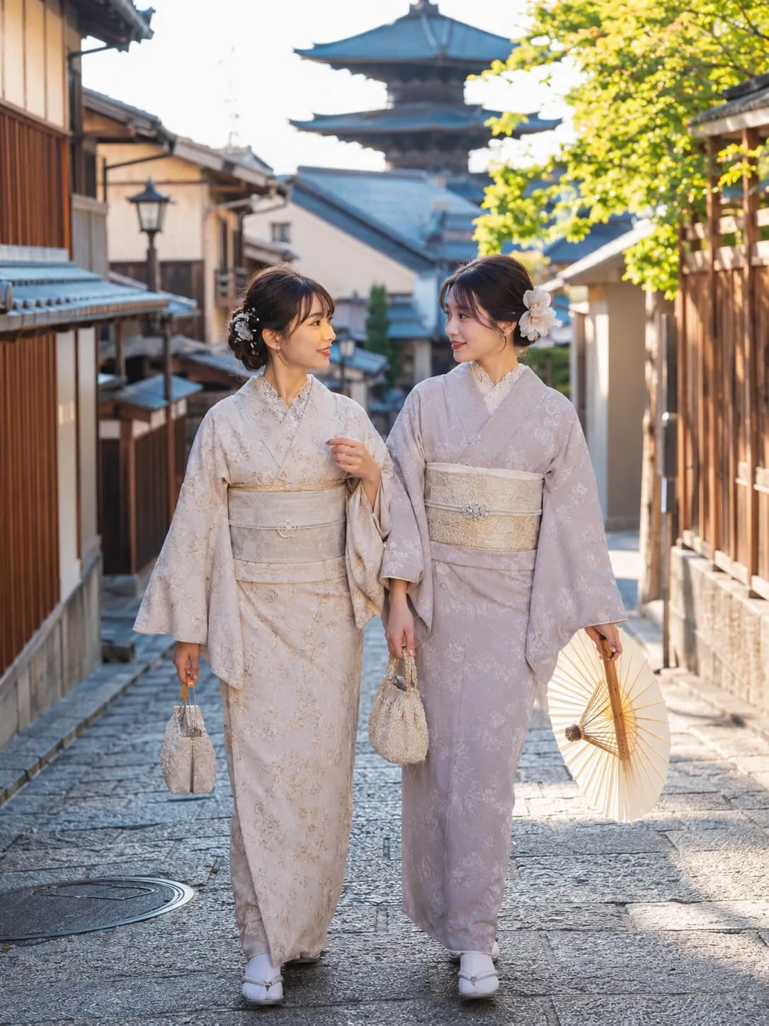 Pair Plan: women's kimono rental + hair styling